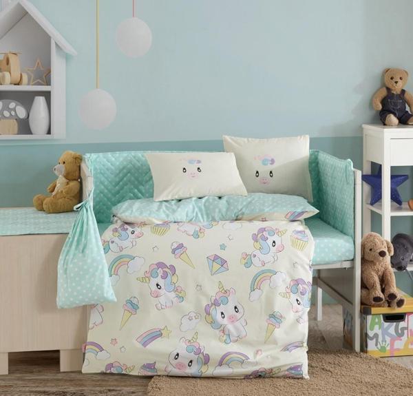 Hobby Mila Krem Poplin Bebek Nevresim Takımı - Image 1