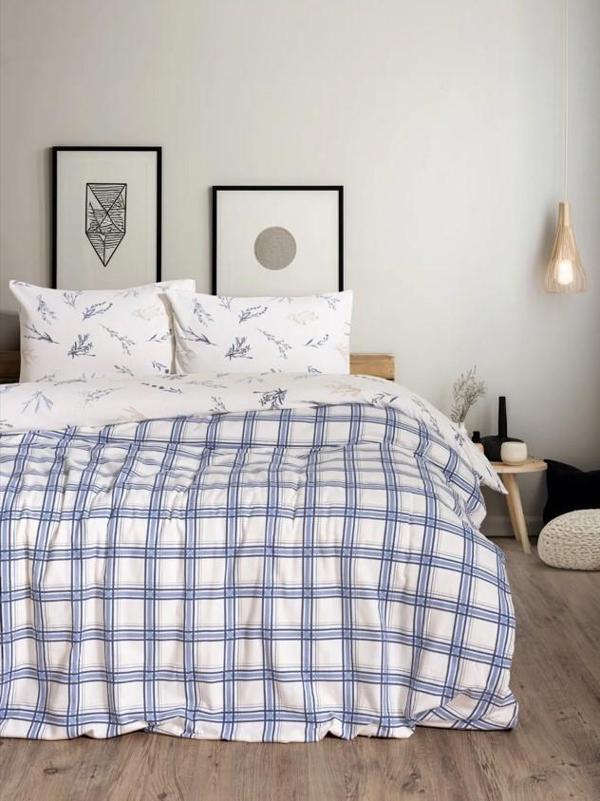 Cotton Box Flanel Nevresim Takımı Tek Kişilik Lavanid Mavi - Image 1