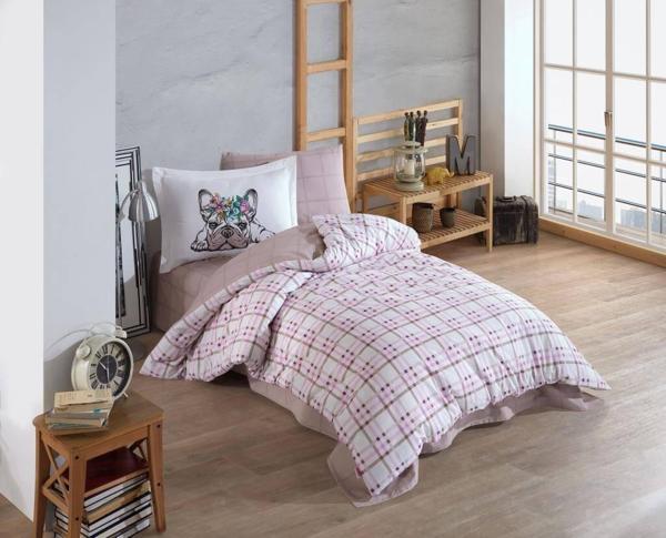 Hobby Tek Kişilik Poplin Nevresim Takımı Monart Pembe - Image 1