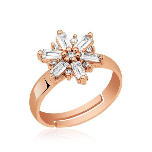 ​Gümüş Rose Rüzgar Gülü Yüzük SL3055 - Image 1