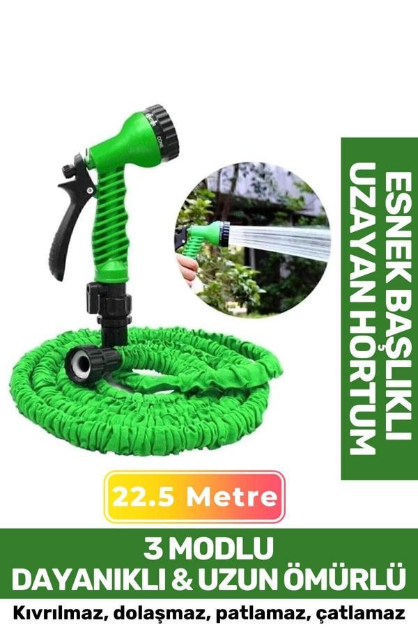 Premium Dolaşmaz Kırılmaz 7 Kademe Uzayan Bahçe Sulama Araç Yıkama Tabanca 22.5 Metre Sihirli Hortum - Image 1