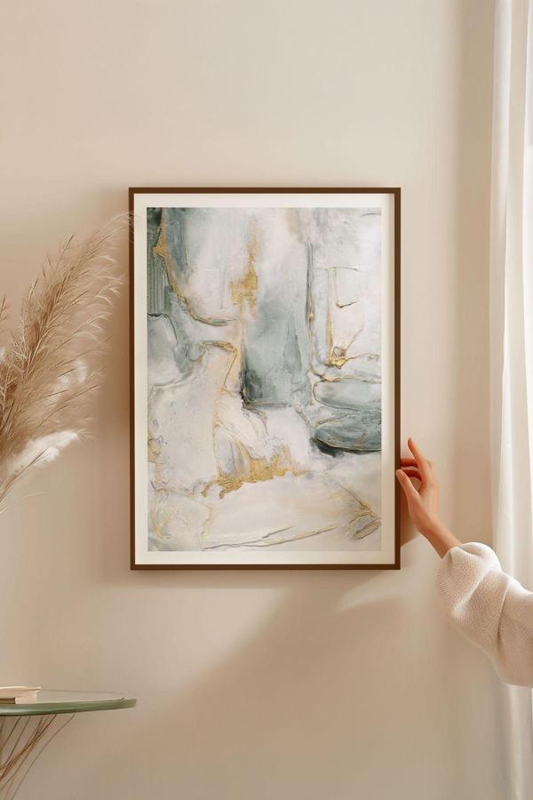 Artavessa Tek Parça Kahverengi Gerçek Ahşap Çerçeveli Tablo Seti - Model 23 - Image 1
