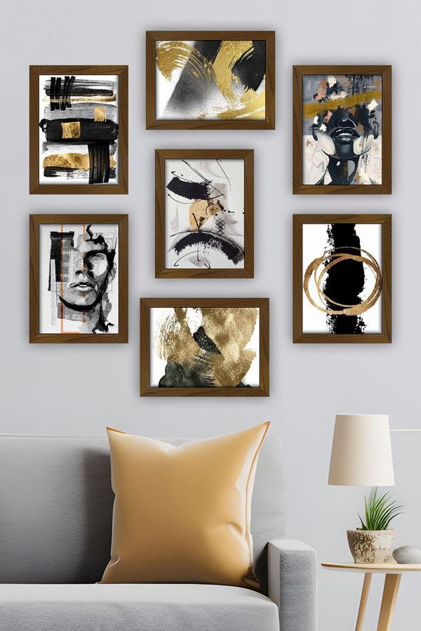 Artavessa 7 Parça Çerçeve Görünümlü Mdf Tablo Seti - Image 1