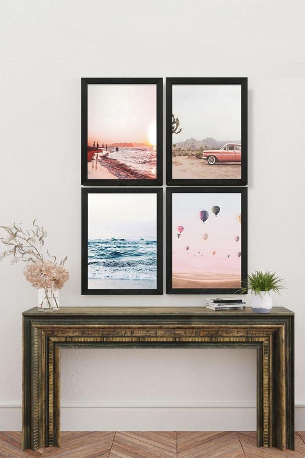 Artavessa 4 Parça Çerçeve Görünümlü Mdf Tablo Seti - Image 1