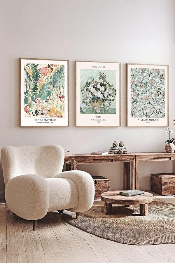 Artavessa Gerçek Ahşap Çerçeveli 3 Parça 3D Poster Tablo Seti - Ersy3Set16 - Image 1