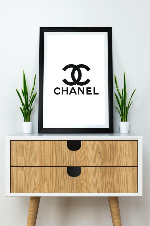 Artavessa Tek Parça Çerçeve Görünümlü Yazılı Mdf Tablo "Chanel" - Image 1