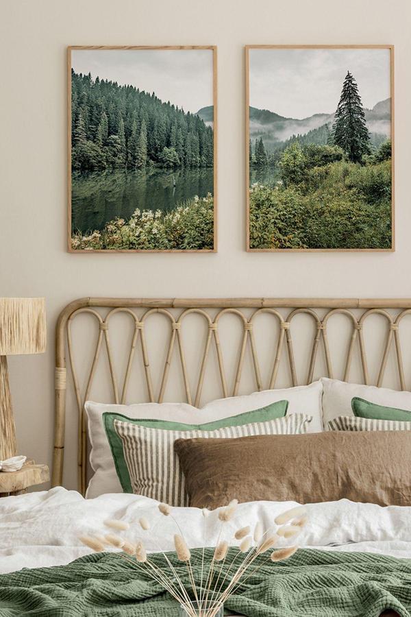Artavessa 2 Parça Ahşap Çerçeve Görünümlü Mdf Tablo Seti - Image 1