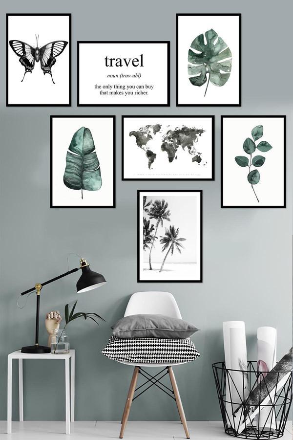 Artavessa 7 Parça Çerçeve Görünümlü Mdf Tablo Seti - Image 1