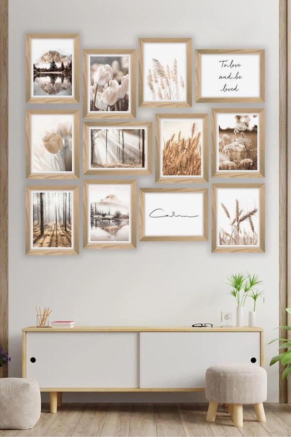 Artavessa 12 Parça Çerçeve Görünümlü Mdf Tablo Seti - Image 1