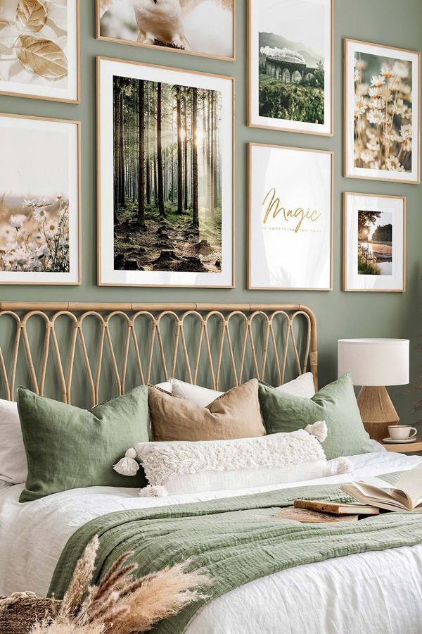 Artavessa 8 Parça Ahşap Çerçeve Görünümlü Mdf Tablo Seti - Image 1
