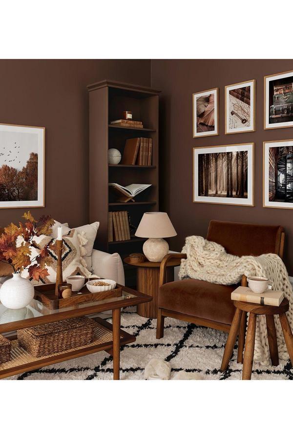 Artavessa 6 Parça Ahşap Çerçeve Görünümlü Mdf Tablo Seti - Image 1