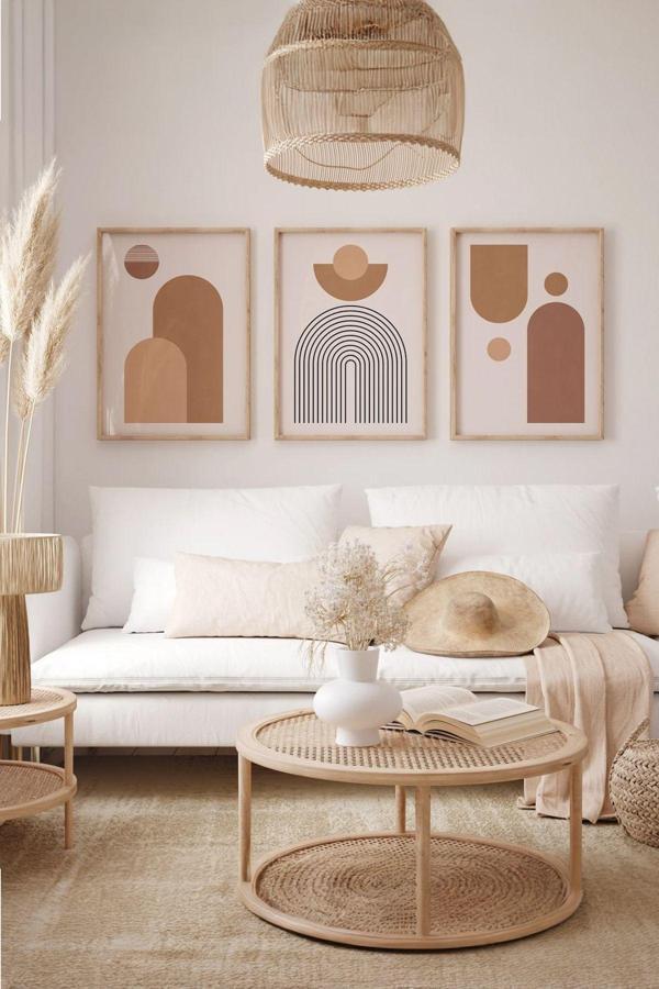 Artavessa Gerçek Ahşap Çerçeveli 3 Parça 3D Poster Tablo Seti - Image 1