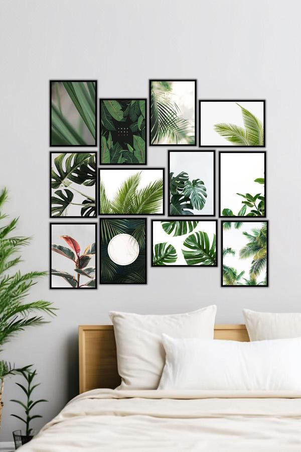 Artavessa 12 Parça Siyah Çerçeve Görünümlü Mdf Tablo Seti - Image 1