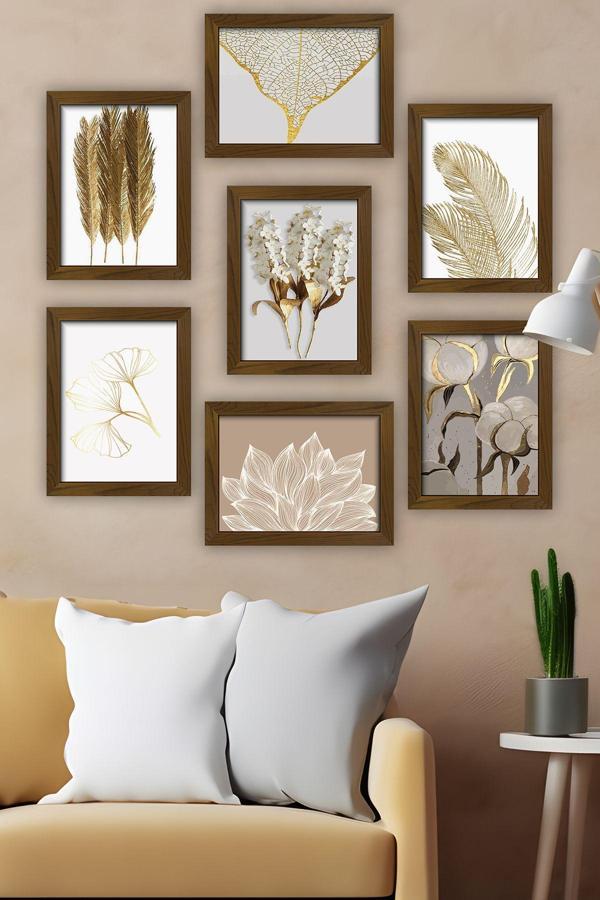 Artavessa 7 Parça Çerçeve Görünümlü Mdf Tablo Seti - Image 1