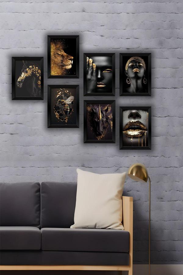 Artavessa 7 Parça Çerçeve Görünümlü Mdf Tablo Seti - Image 1