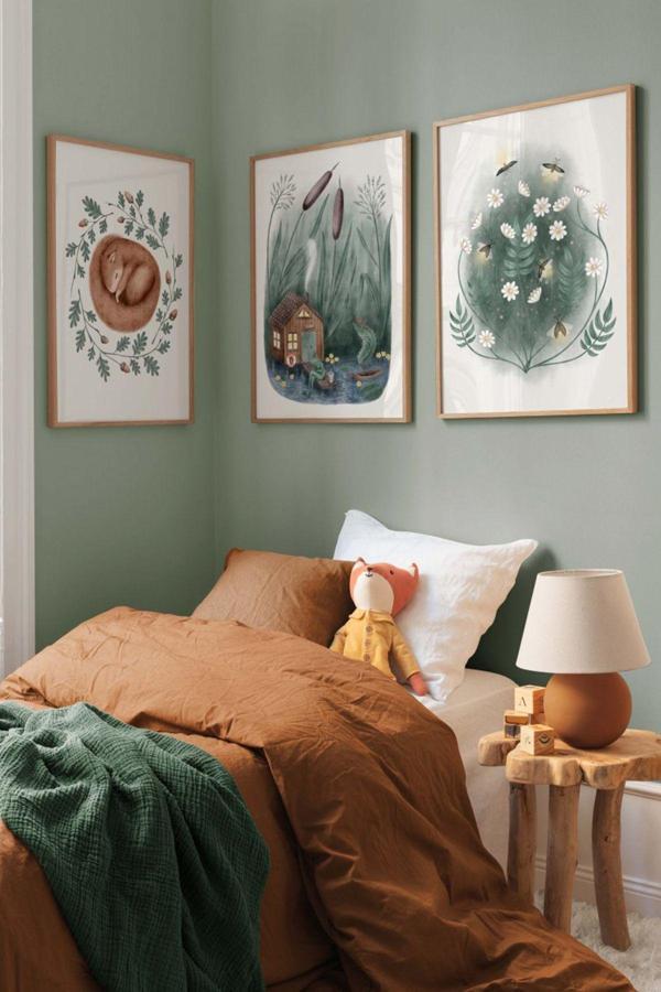 Artavessa 3 Parça Ahşap Çerçeve Görünümlü Mdf Tablo Seti - Image 1