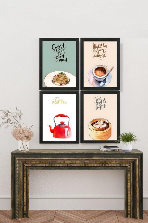 Artavessa 4 Parça Çerçeve Görünümlü Mdf Tablo Seti - Image 1