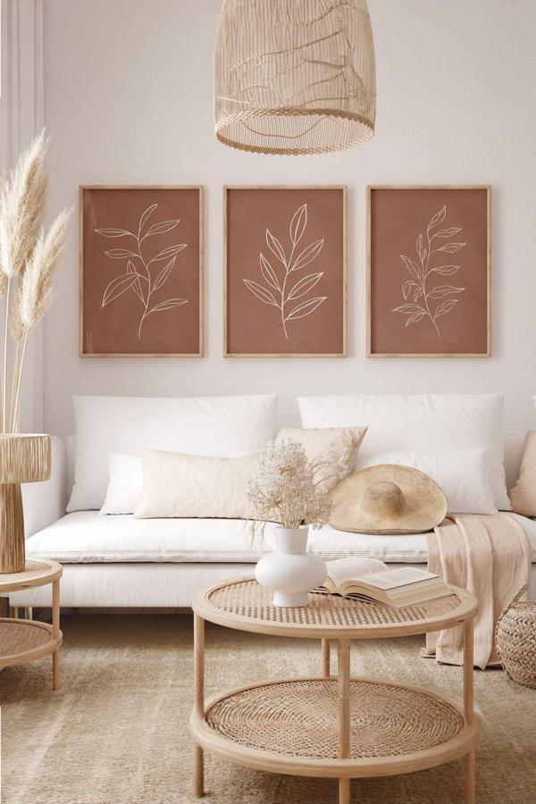 Artavessa Gerçek Ahşap Çerçeveli 3 Parça 3D Poster Tablo Seti - Image 1