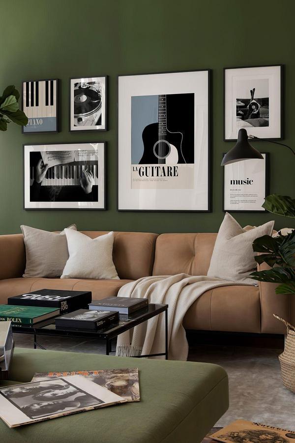 Artavessa 6 Parça Ahşap Çerçeve Görünümlü Mdf Tablo Seti - Image 1