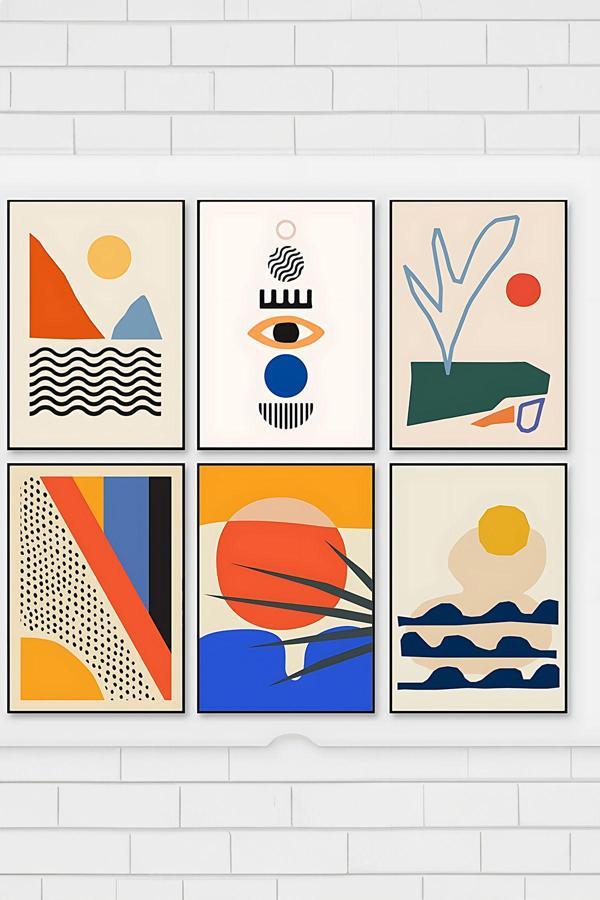 Artavessa 6 Parça Çerçeve Görünümlü Mdf Tablo Seti - Image 1