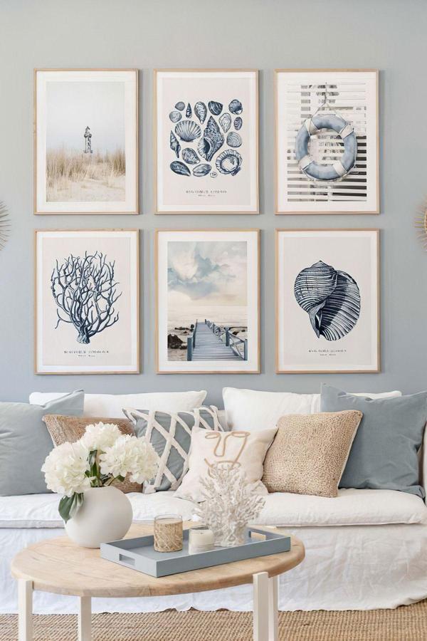 Artavessa 6 Parça Ahşap Çerçeve Görünümlü Mdf Tablo Seti - Image 1