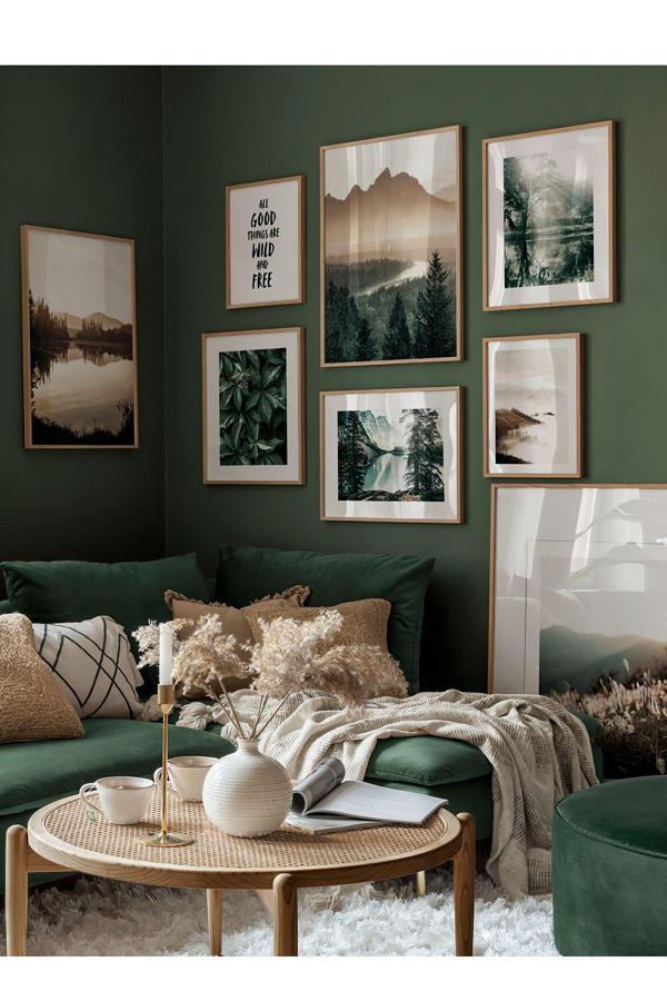 Artavessa 8 Parça Ahşap Çerçeve Görünümlü Mdf Tablo Seti - Image 1