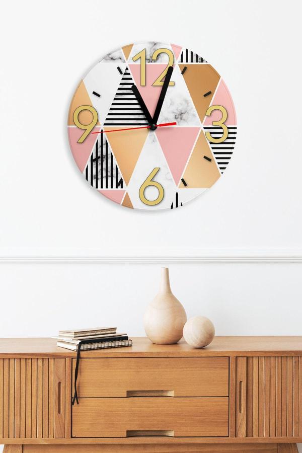 Artavessa Dekoratif Ahşap Mdf 3D Efektli 5Mm Duvar Saati - Model 24 - Image 1