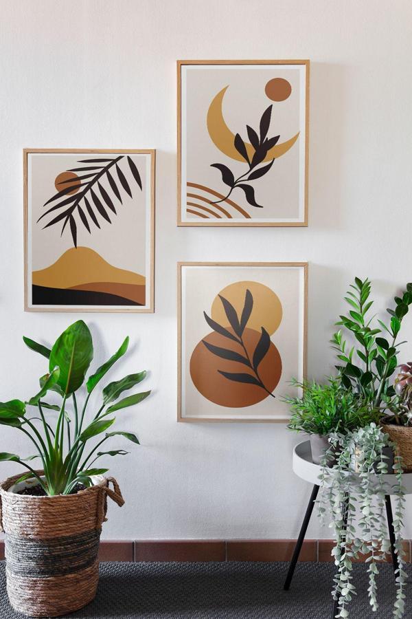 Artavessa Gerçek Ahşap Çerçeveli 3 Parça 3D Poster Tablo Seti - Image 1