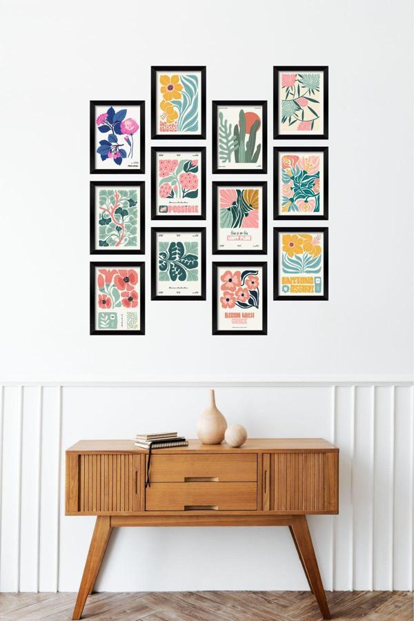 Artavessa 12 Parça Çerçeve Görünümlü Mdf Tablo Seti - Image 1