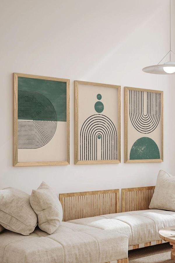 Artavessa 3 Parça Ahşap Çerçeve Görünümlü Mdf Poster Tablo Seti - Set 19 - Image 1