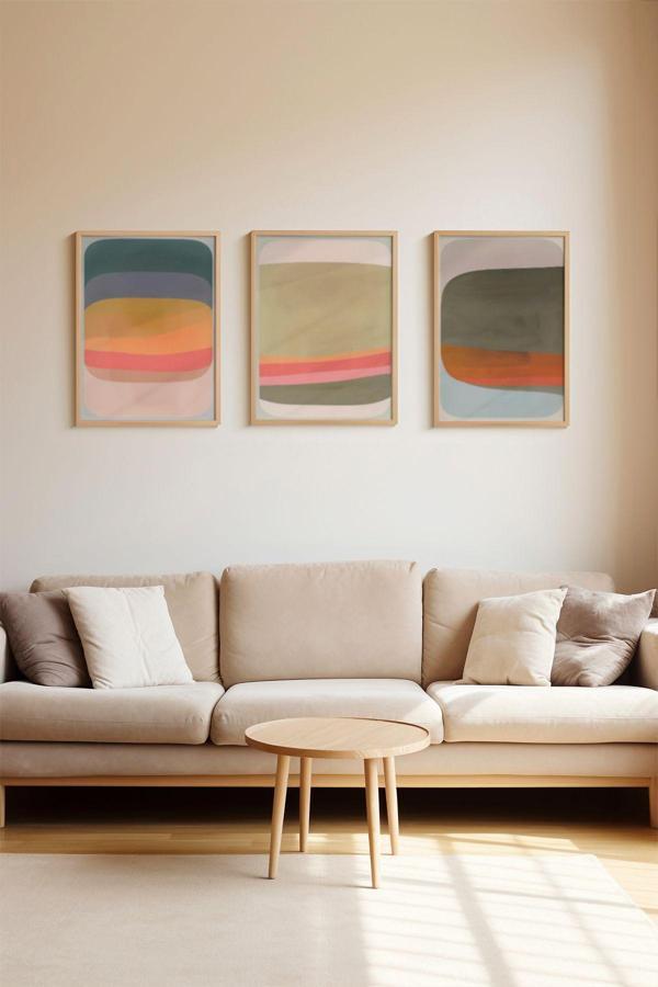 Artavessa Gerçek Ahşap Çerçeveli 3 Parça 3D Poster Tablo Seti - Ersy3Set1 - Image 1