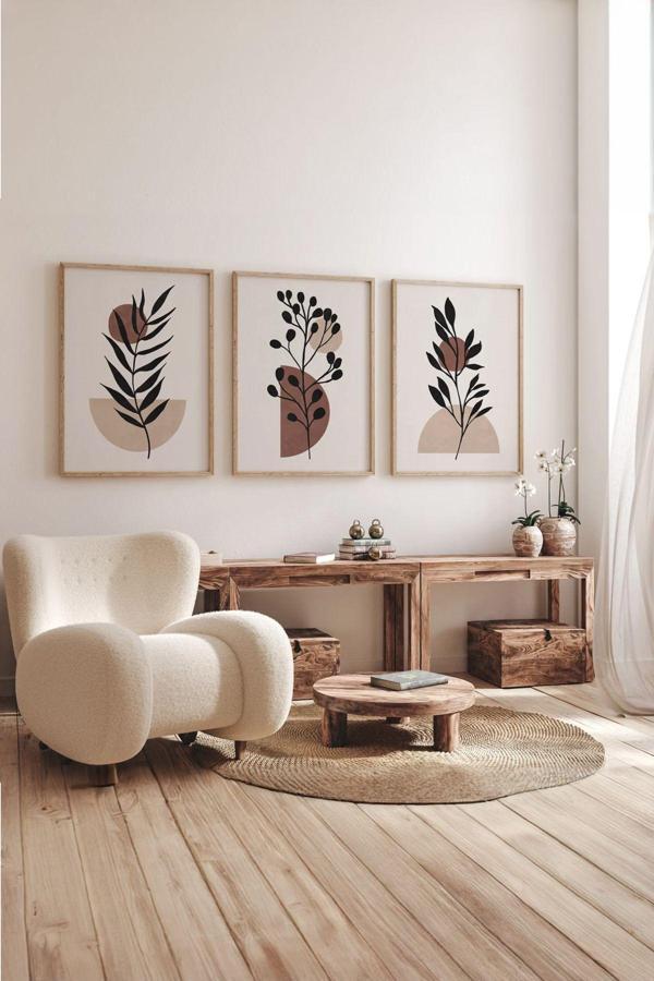Artavessa Gerçek Ahşap Çerçeveli 3 Parça 3D Poster Tablo Seti - Image 1