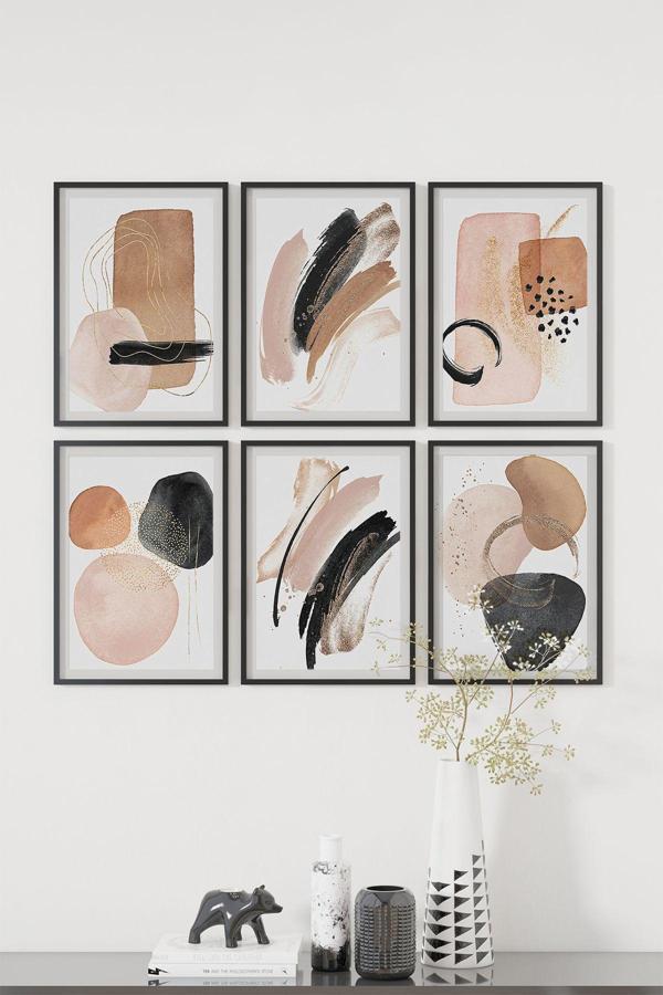 Artavessa 6 Parça Çerçeve Görünümlü Mdf Tablo Seti - Image 1