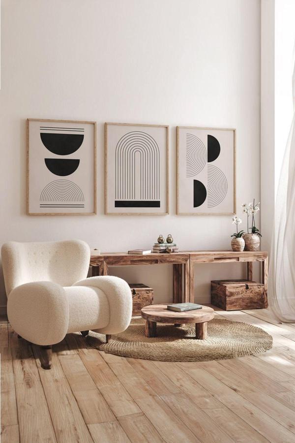 Artavessa Gerçek Ahşap Çerçeveli 3 Parça 3D Poster Tablo Seti - Image 1