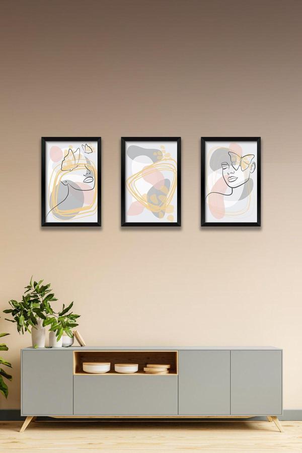 Artavessa 3 Parça Çerçeve Görünümlü Mdf Tablo Seti - Image 1