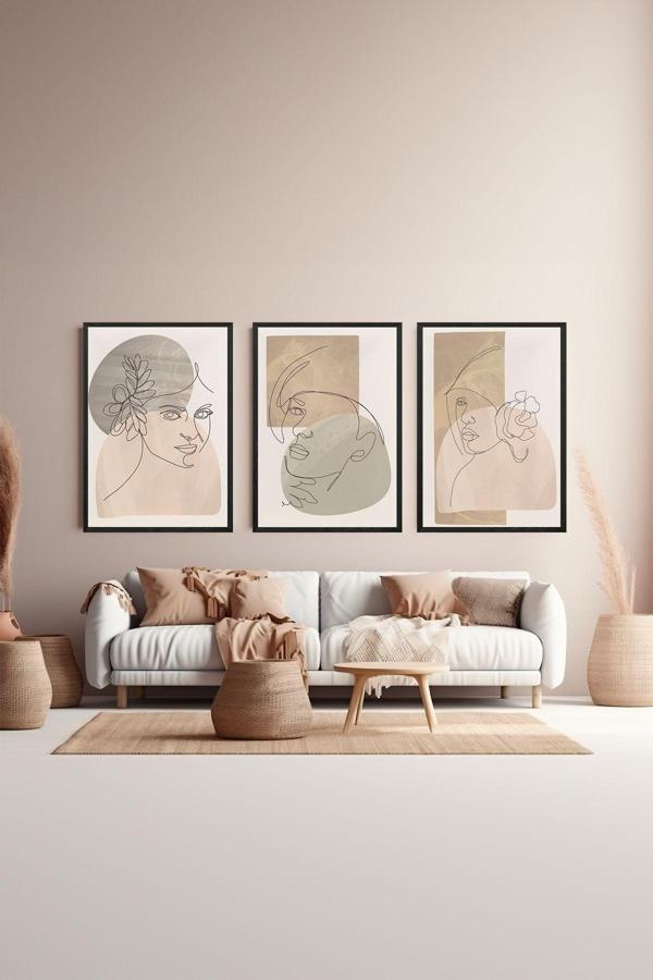 Artavessa 3 Parça Çerçeve Görünümlü Mdf Tablo Seti - Image 1