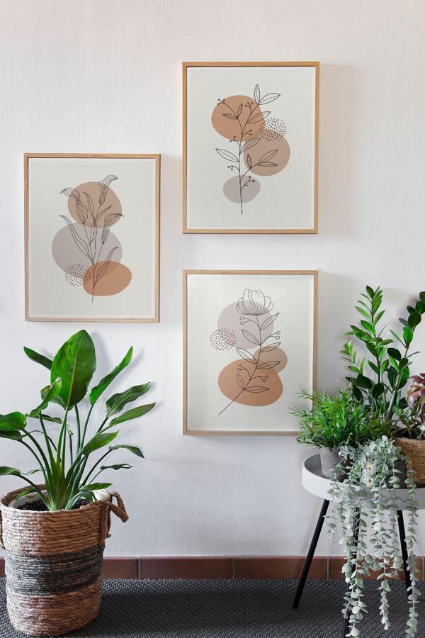 Artavessa Gerçek Ahşap Çerçeveli 3 Parça 3D Poster Tablo Seti - Image 1