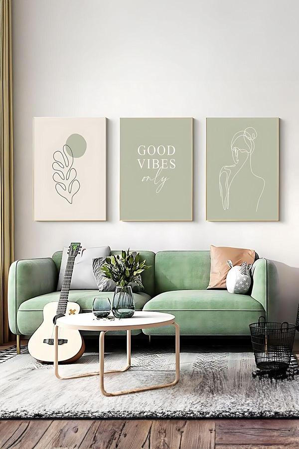 Artavessa 3 Parça Çerçeve Görünümlü Mdf Tablo Seti - Image 1