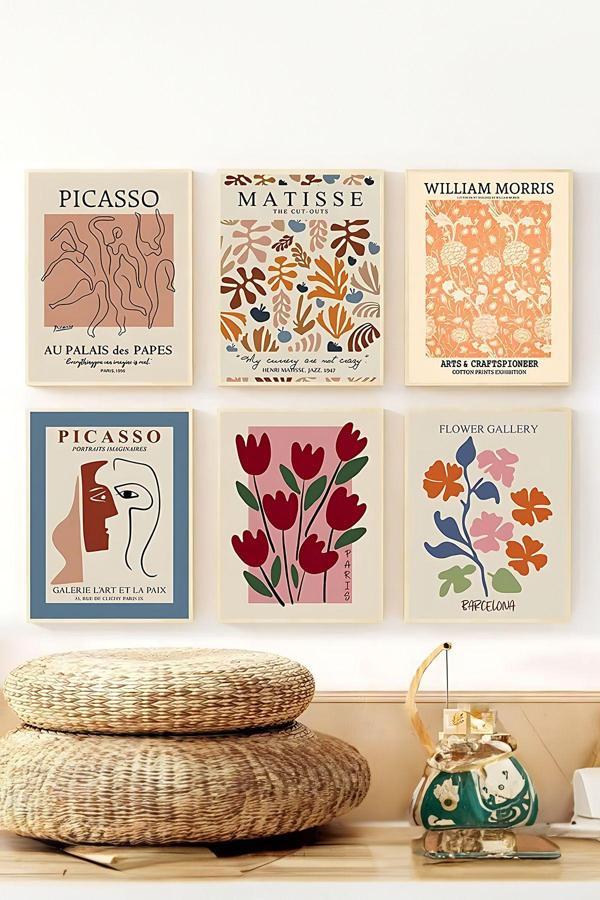Artavessa 6 Parça Çerçeve Görünümlü Mdf Tablo Seti - Image 1