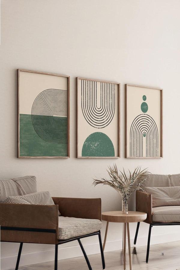 Artavessa Gerçek Ahşap Çerçeveli 3 Parça 3D Poster Tablo Seti - Image 1