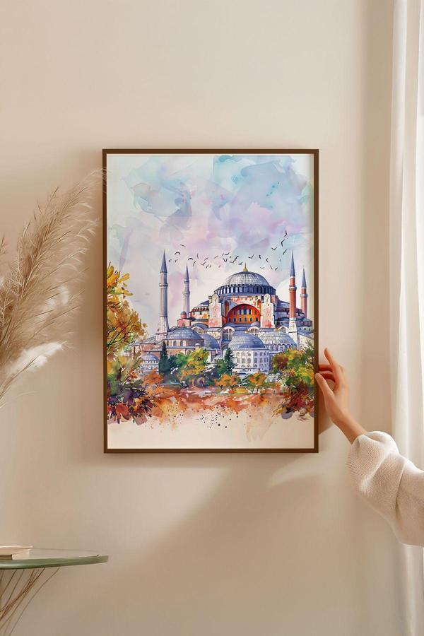 Artavessa Tek Parça Kahverengi Gerçek Ahşap Çerçeveli Tablo Seti - Model 1 - Image 1