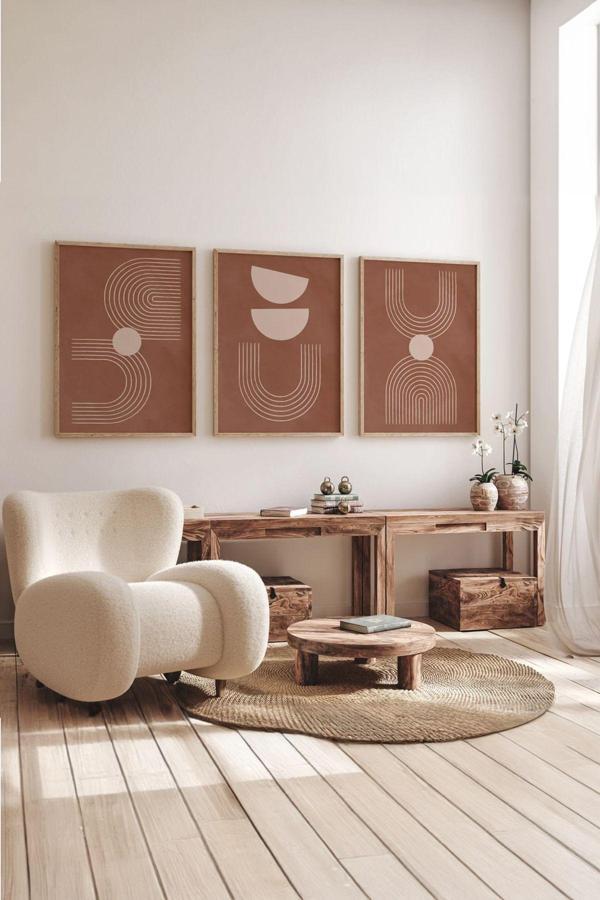 Artavessa Gerçek Ahşap Çerçeveli 3 Parça 3D Poster Tablo Seti - Image 1