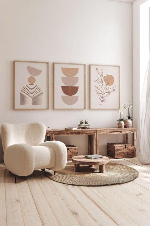 Artavessa Gerçek Ahşap Çerçeveli 3 Parça 3D Poster Tablo Seti - Image 1