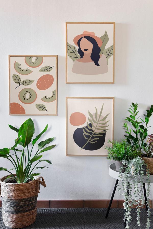 Artavessa Gerçek Ahşap Çerçeveli 3 Parça 3D Poster Tablo Seti - Image 1