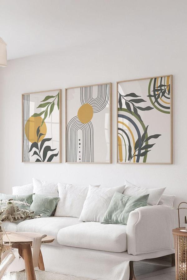 Artavessa Gerçek Ahşap Çerçeveli 3 Parça 3D Poster Tablo Seti - Ersy3Set20 - Image 1