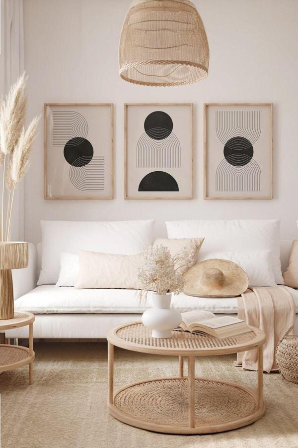 Artavessa Gerçek Ahşap Çerçeveli 3 Parça 3D Poster Tablo Seti - Image 1