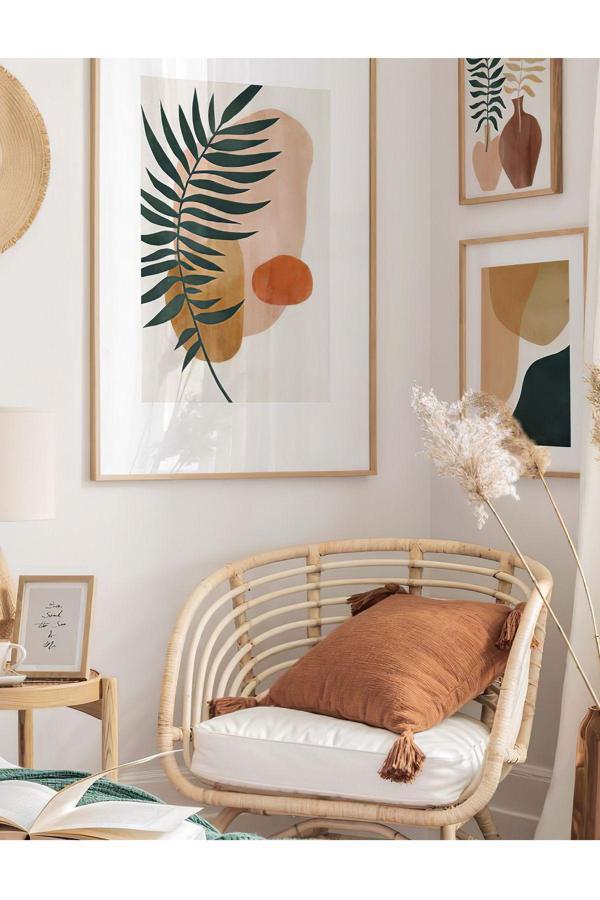 Artavessa 4 Parça Ahşap Çerçeve Görünümlü Mdf Tablo Seti - Image 1