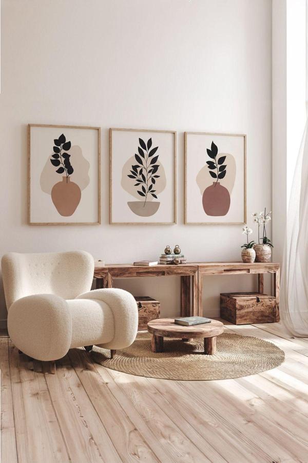 Artavessa Gerçek Ahşap Çerçeveli 3 Parça 3D Poster Tablo Seti - Image 1