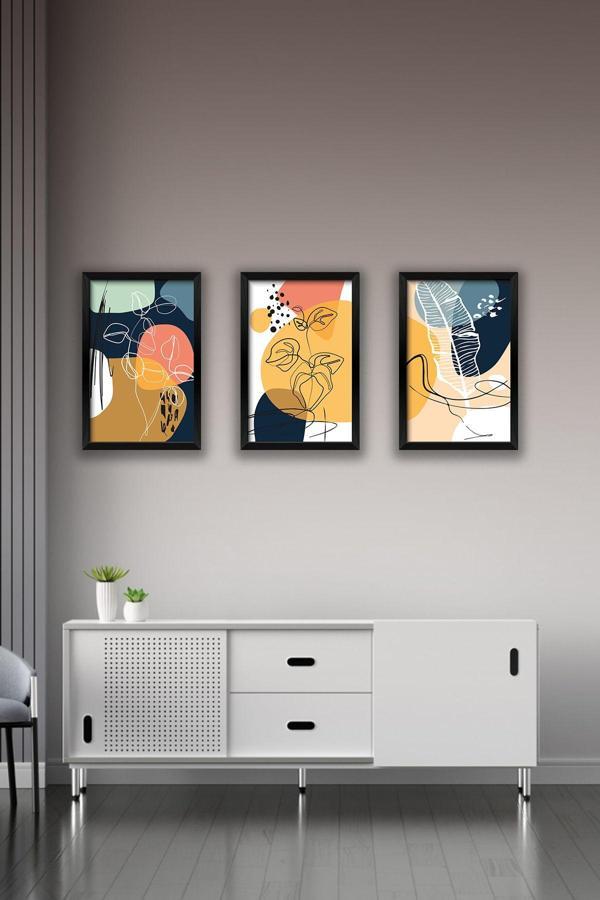 Artavessa 3 Parça Çerçeve Görünümlü Mdf Tablo Seti - Image 1