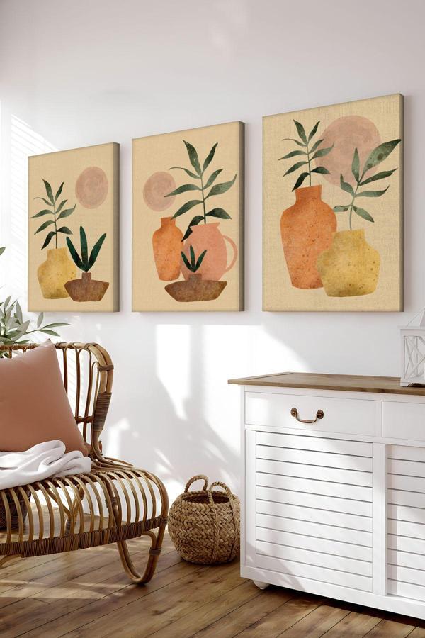 Artavessa Dekoratif 3 Parça Kanvas Tablo - 3Cnvs19 - Image 1